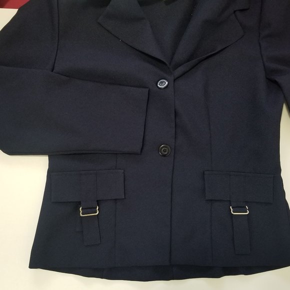 Navy Blue Blazer Jacket - Picture 3 of 4